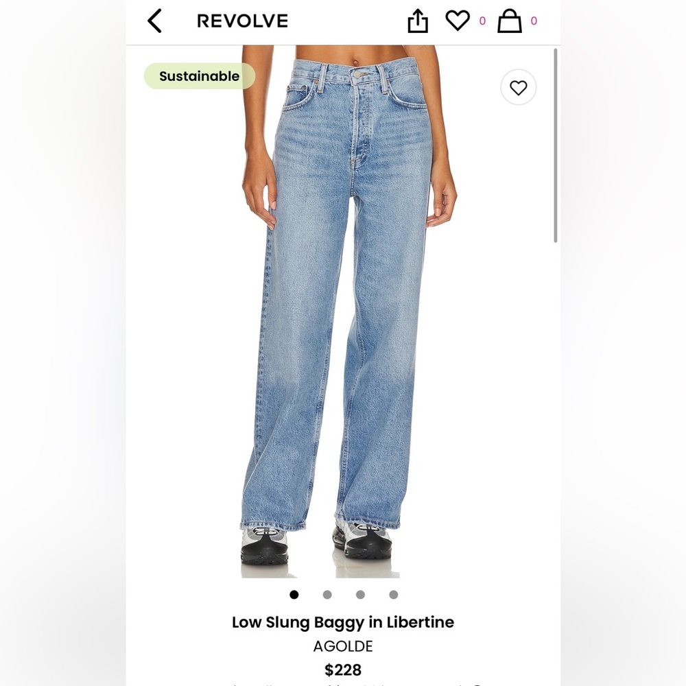 AGOLDE low slung baggy in Libertine